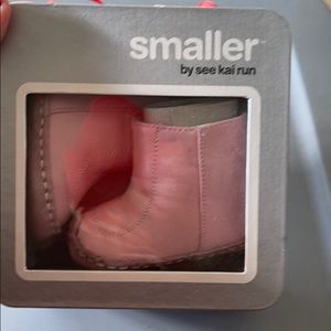 Pink booties for your baby girl
